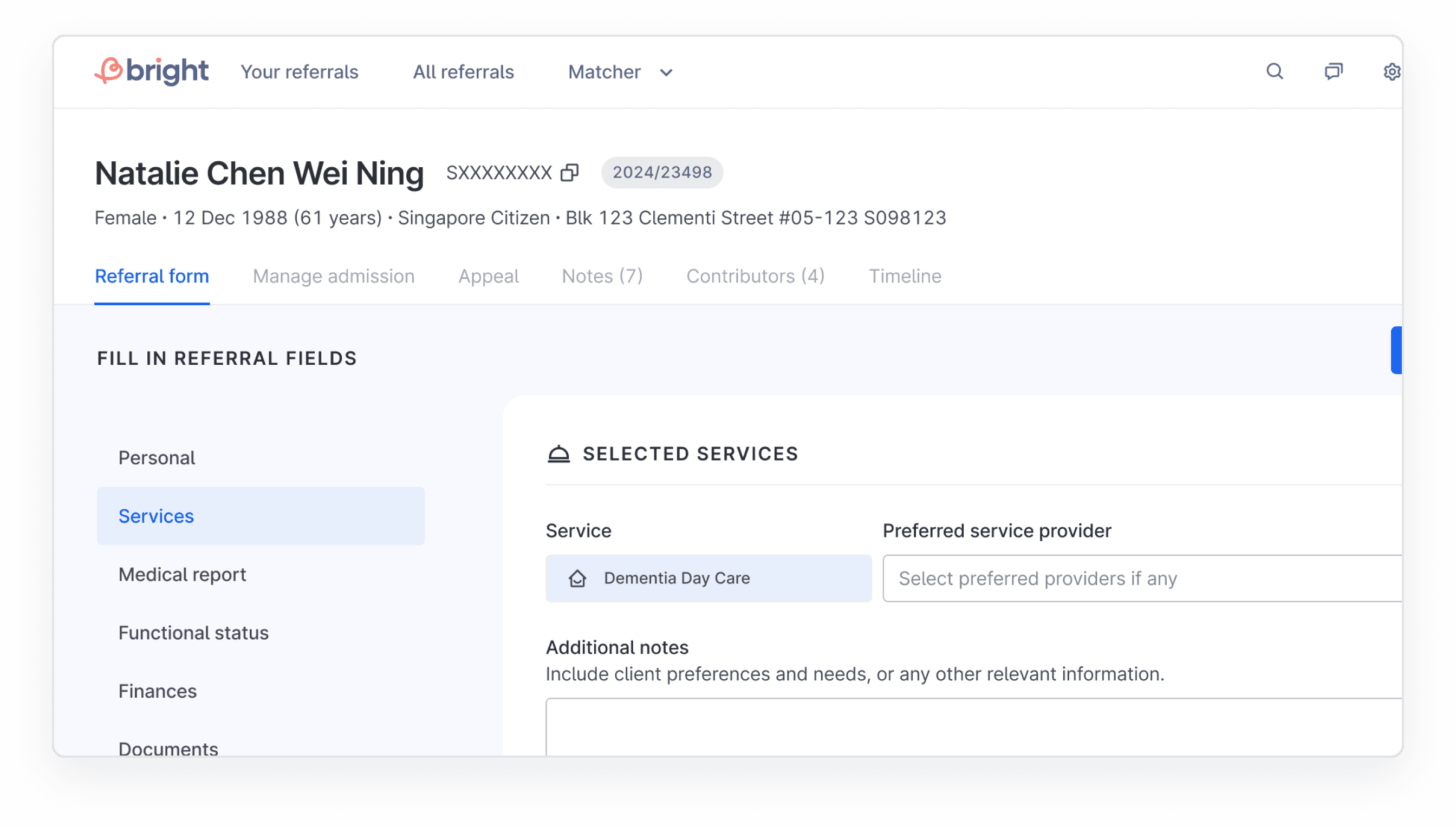 Bright's referral management platform