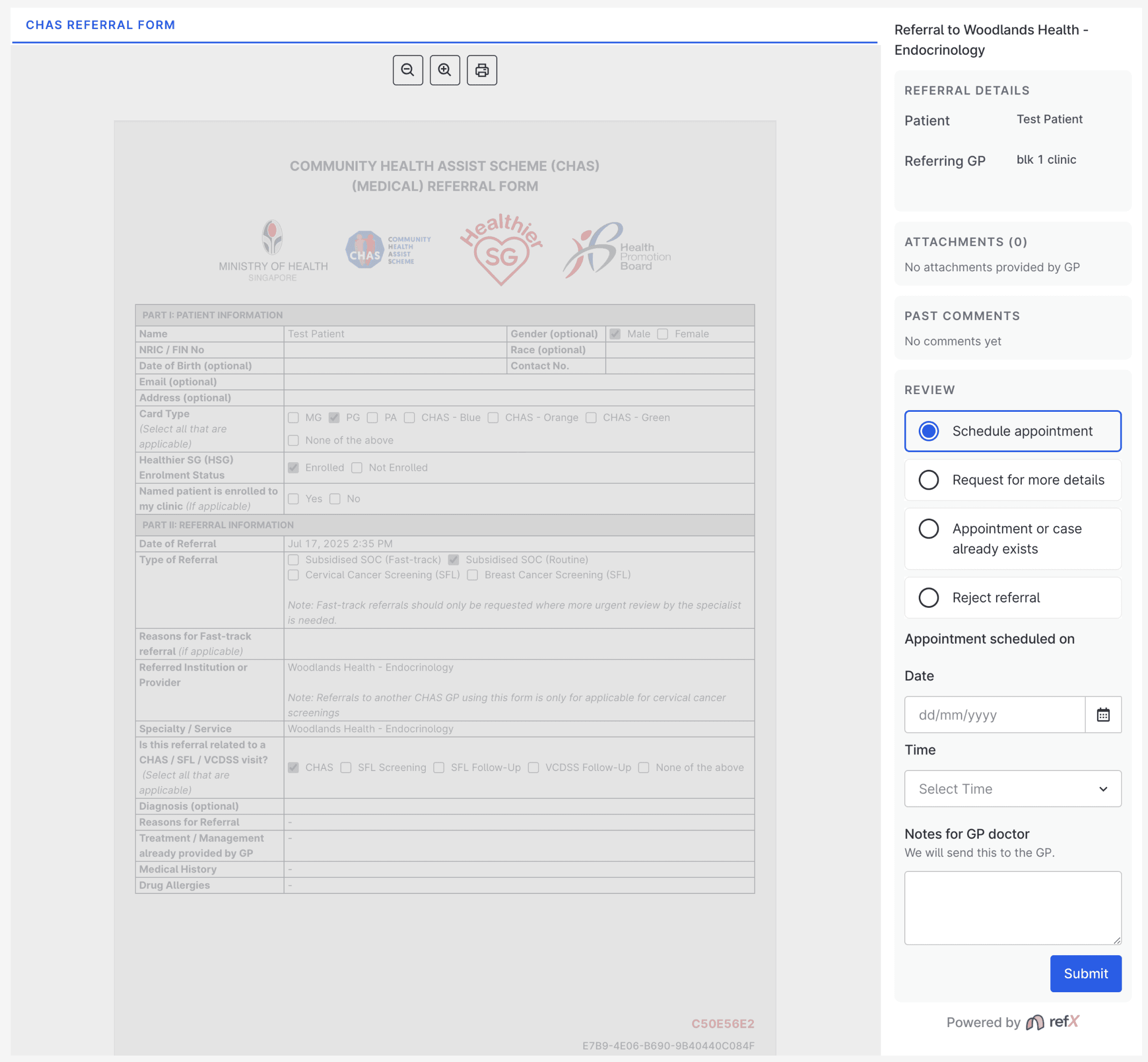Respond to referrals